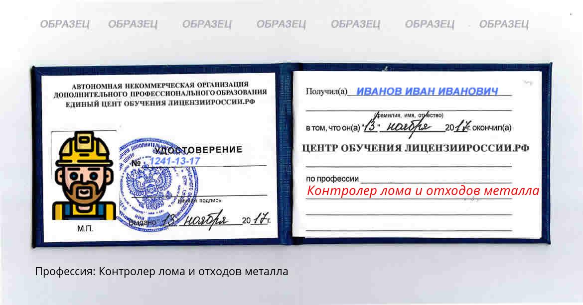 Контролер лома и отходов металла Николаевск-на-Амуре